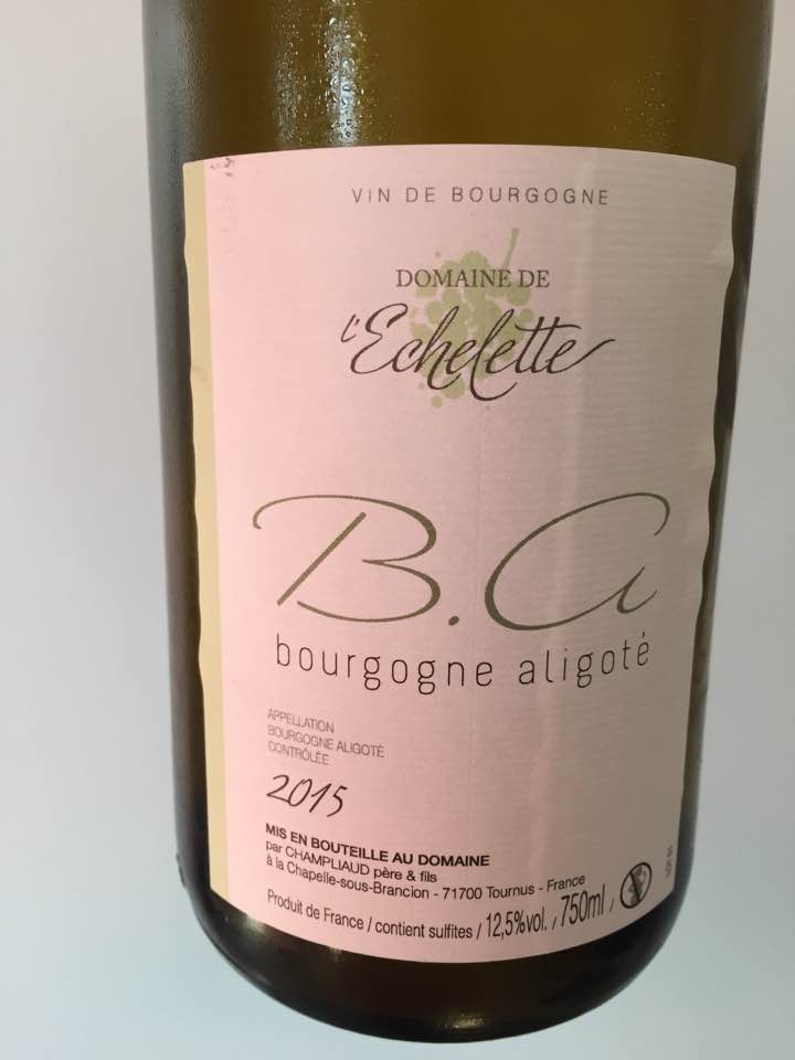 Domaine de L’Echelette 2015 – Bourgogne Aligoté